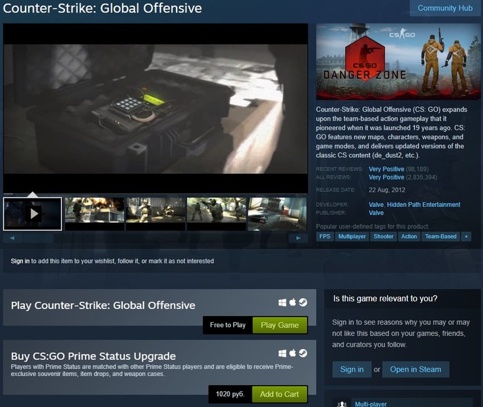 Counter-Strike: Global Offensive is now free on Steam - Steam, Counter-strike, Free to play, Is free, Freebie, Forever