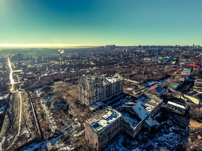 Abandoned mill of Guliyev - My, Quadcopter, Stavropol, , GoPRO, The photo, Mill