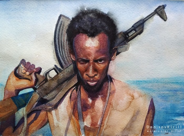 We began to forget who the pirates are. - My, , Watercolor, Characters (edit), Pirates, Drawing, Creation, Video