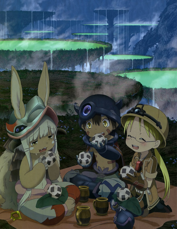 Snack - Anime art, Anime, Made in abyss, Nanachi, Reg, Rico