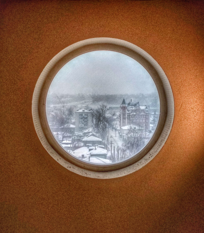 Window to winter - Mobile photography, View from the window, Winter, Window, My