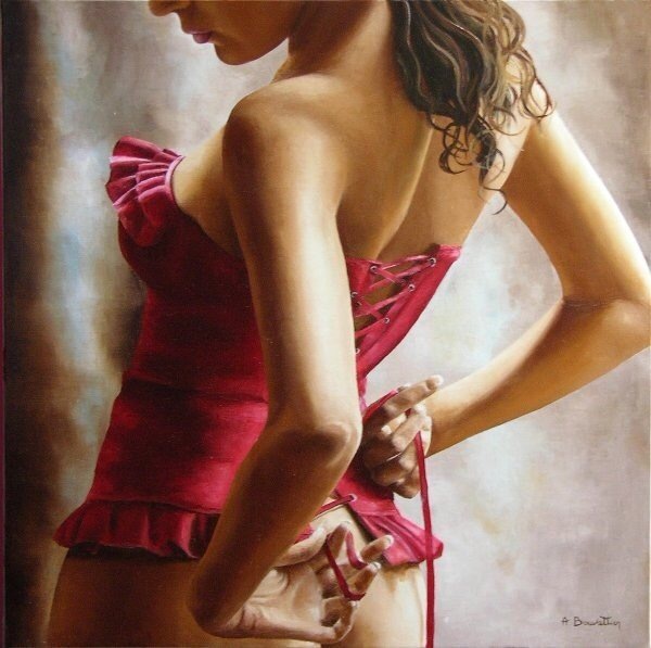 Feminine beauty by artist Annick Bouvattier - NSFW, Art, Female, Beautiful, beauty, Longpost, Women