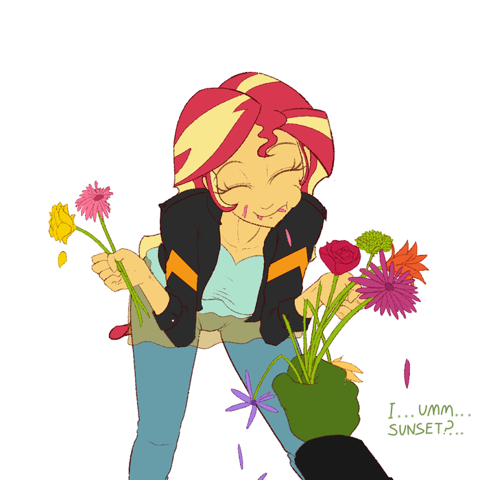Thanks for the Snack Anon My Little Pony, Equestria Girls, Sunset Shimmer, Anon, , Janji009