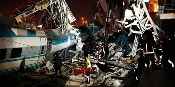 High-speed train derailed in Ankara - Tragedy, Catastrophe, A train, People, Health, Ankara, Turkey, Negative