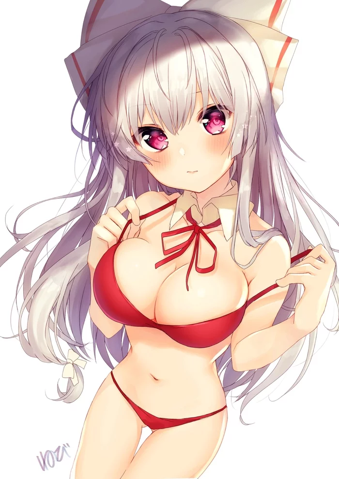 Fujiwara no Mokou - NSFW, Touhou, Anime Art, Аниме, Не аниме, Fujiwara No Mokou, Nenobi