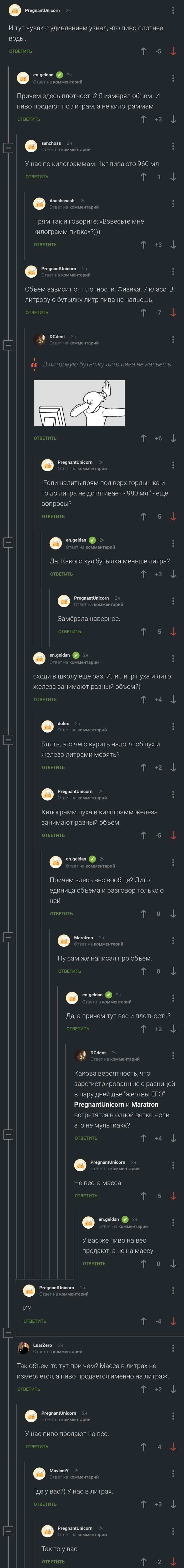 Немного странностей в комментариях