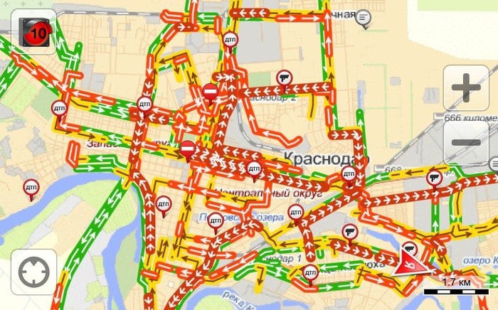 Krasnodar. 10 points. - My, Krasnodar, Longpost, Traffic jams