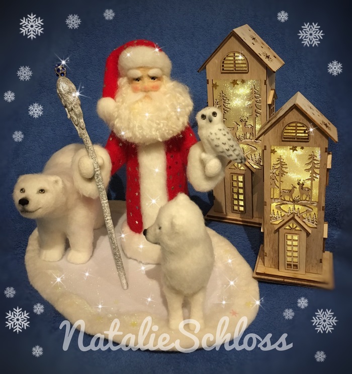 Santa Claus or gnomes?) - Longpost, New Year, Competition, My, Father Frost, Hobby, Needlework without process, Dry felting