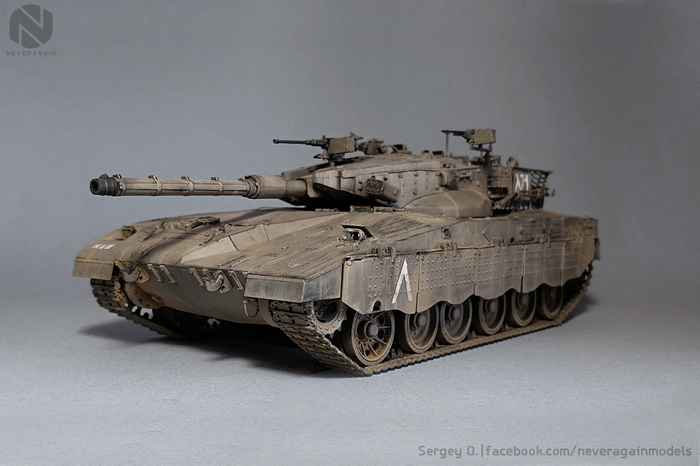 Israeli Chariot version Mk.2b in 1:35 scale - My, Stand modeling, Scale model, Tanks, 1:35, Merkava, Aoi, Longpost