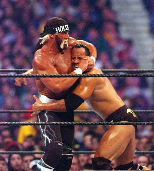 When dad drunk decided to remember on you how he was engaged in wrestling in his youth. - Hulk Hogan, Dwayne Johnson, Wrestling, Dad, Fight, Longpost