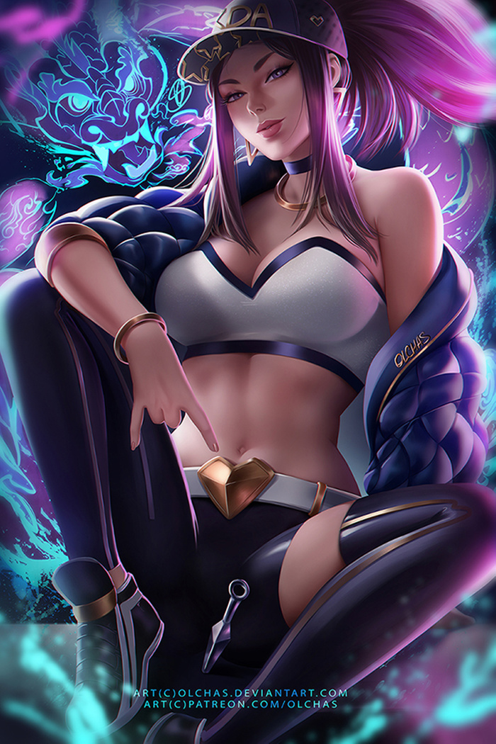 K/DA Akali Art , Olchas, League of Legends, Akali, KDA, , 
