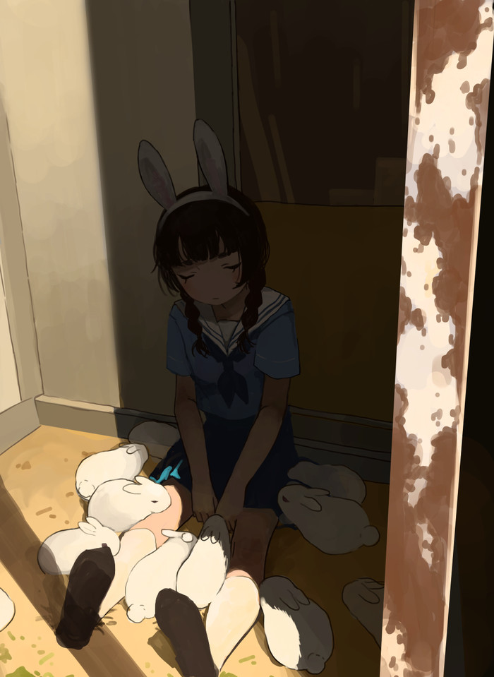 Bunny Anime Art, Аниме, Original Character, Кролик, Tensen