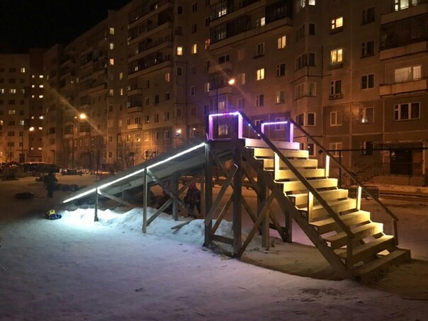 Горка во дворе | Пикабу