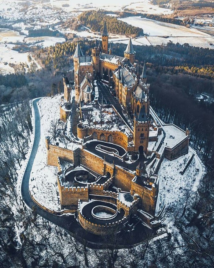 Castle in Baden, Germany - Lock, Germany, Design, The photo, beauty, Architecture, Snow