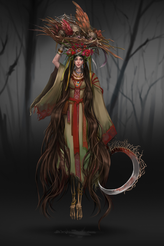 Mavka - My, Mavka, Digital drawing, Concept Art, Art, Longpost, Drawing, Original character, Mythology, Slavic mythology