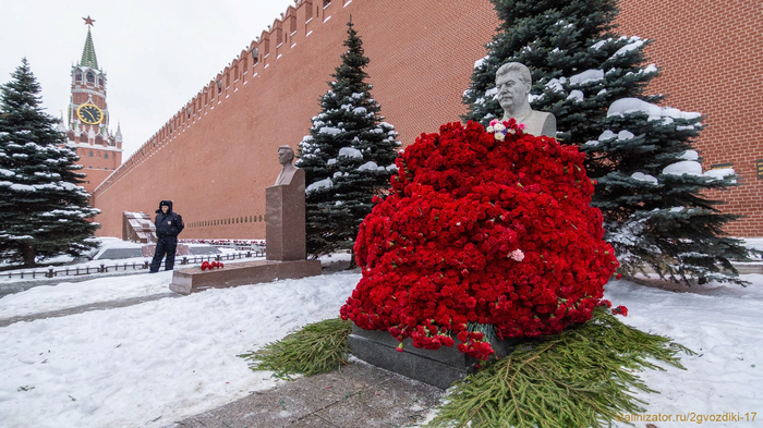 Рекордное число гвоздик на могилу Сталина Сталин, День рождения, Копипаста, Память, Народ, Без рейтинга, Длиннопост