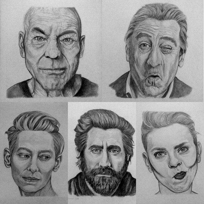 Celebrities - Beginner artist, Portrait by photo, Pencil drawing, Portrait, Celebrities, My