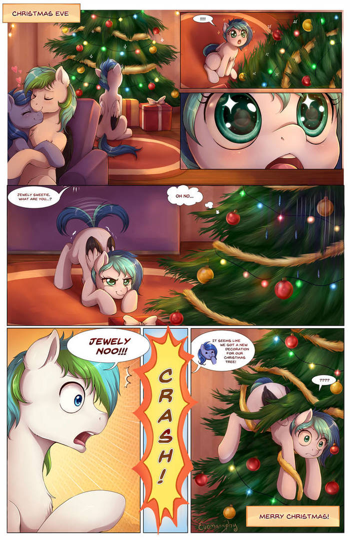 impossible to resist - My little pony, Original character, Comics, Christmas, Christmas trees, Evomanaphy