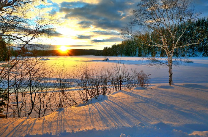 This year is gone, as this sunset will go) Good luck in the New Year) - Sunset, Nature, The winter is coming