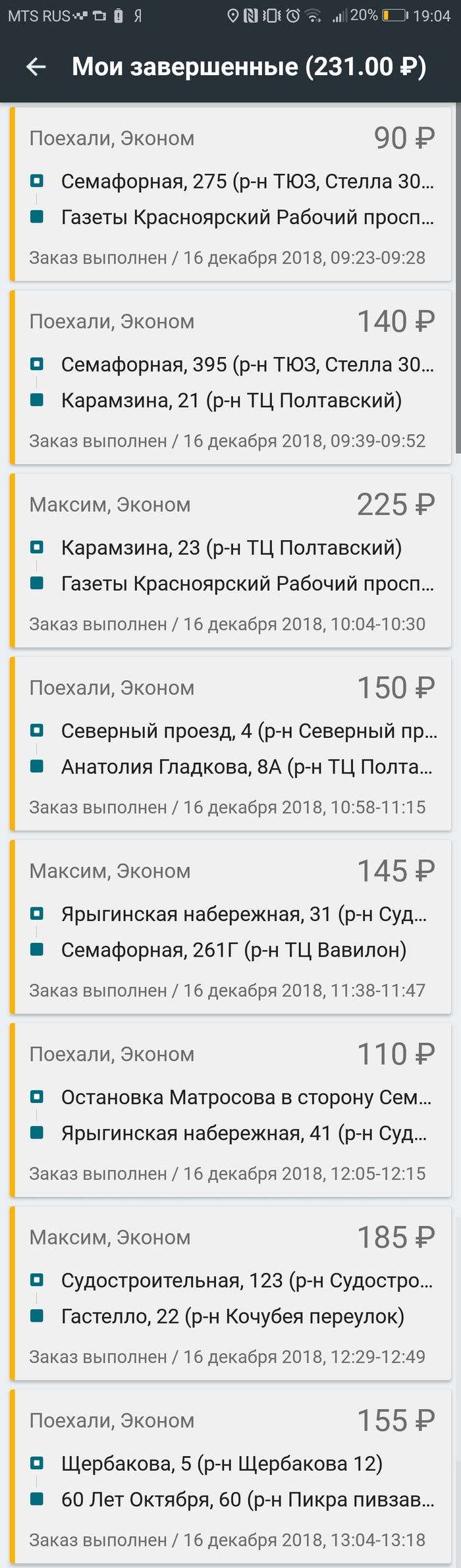 сколько в день можно заработать в яндекс такси на своем авто в липецке