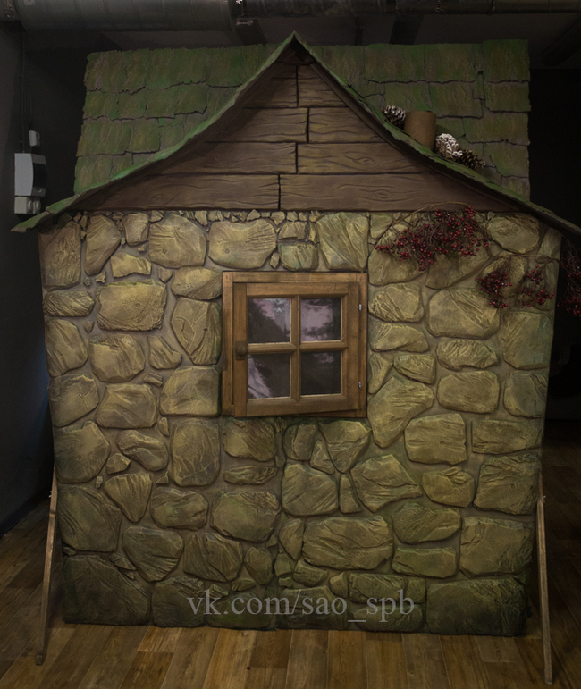 Witch's house. Screen decoration for the theatre. Process of creation. - My, Scenery, Screen, Prop School, Stand, Cosplay, Props, Longpost, Needlework with process
