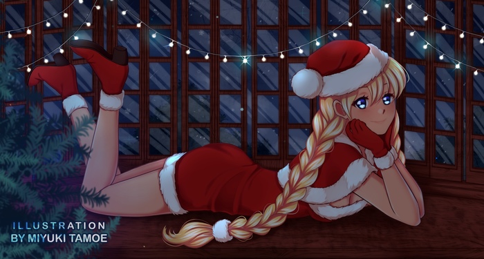 All Christmas glory! - Endless summer, Visual novel, Glorifying, Art, 