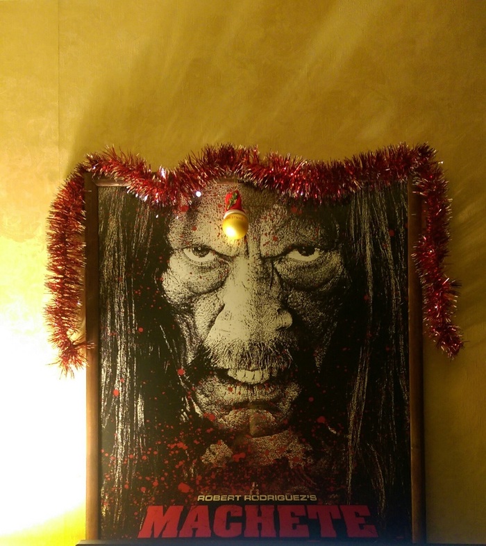 Grandma decorated the room while she was at work. - My, Machete, Care, New Year, Danny Trejo, With love
