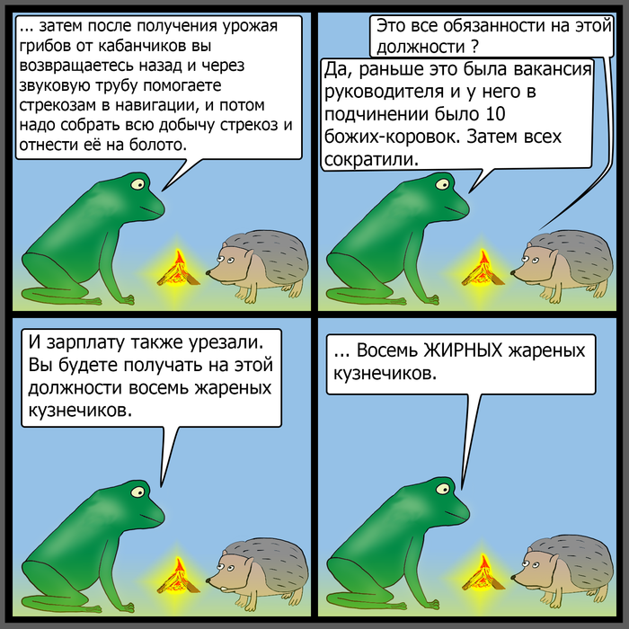 Трудоустройство ёжика №1