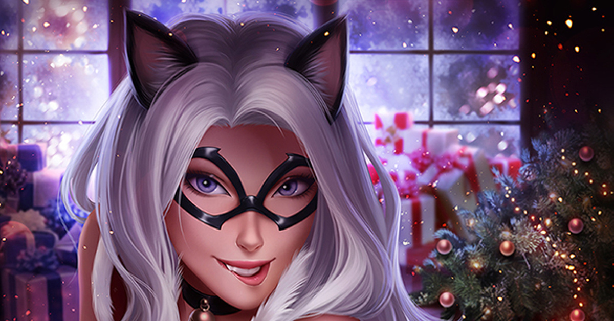 Black cat нижний. Olchas. Черная кошка ЛОЛ. Картинки девушка кошка к новому году. Мультфильм кошка девушка новый год.