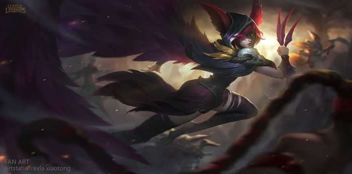 Xayah Art , Exia, League of Legends, Xayah