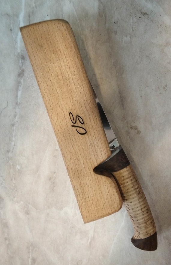 Knife in the kitchen for cutting meat - My, , Longpost, Handmade