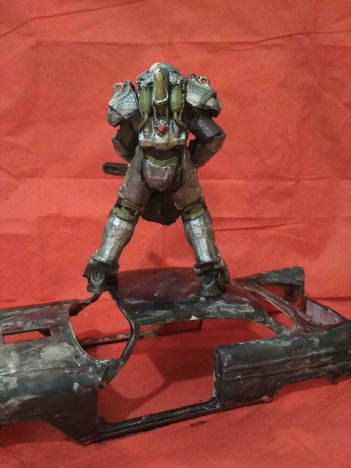 T-60 power armor in 1/24 scale - My, Fallout, t-60, Power armor, 3D печать, Longpost, Fallout 4, Fallout 76