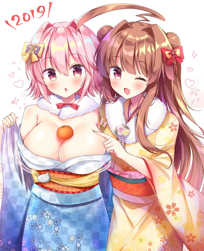 Tama & Kuma - NSFW, Kantai Collection, Tama, Kuma, Anime Art, Аниме, Арт