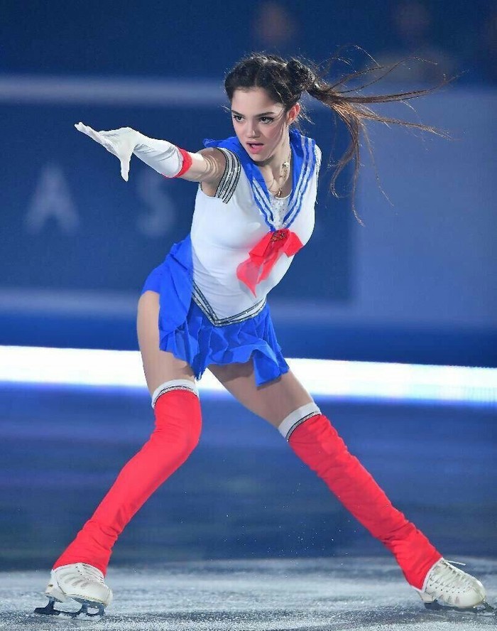 Evgenia Medvedeva as Sailor Moon. - The photo, Figure skating, Sport, Girls, Beautiful girl, Russia, Cosplay