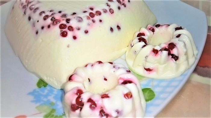 Curd dessert without baking blancmange. - My, , Dessert, , Cooking, Video recipe, Food, Recipe, Video