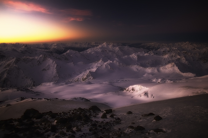 Winter climbing Elbrus 5642m [part I] - Longpost, Travels, Caucasus, Climbing, Mountaineering, Extreme, Elbrus, My