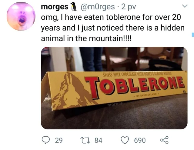 just noticed - Reddit, Picture with text, Memes, Humor, Toblerone, Chocolate
