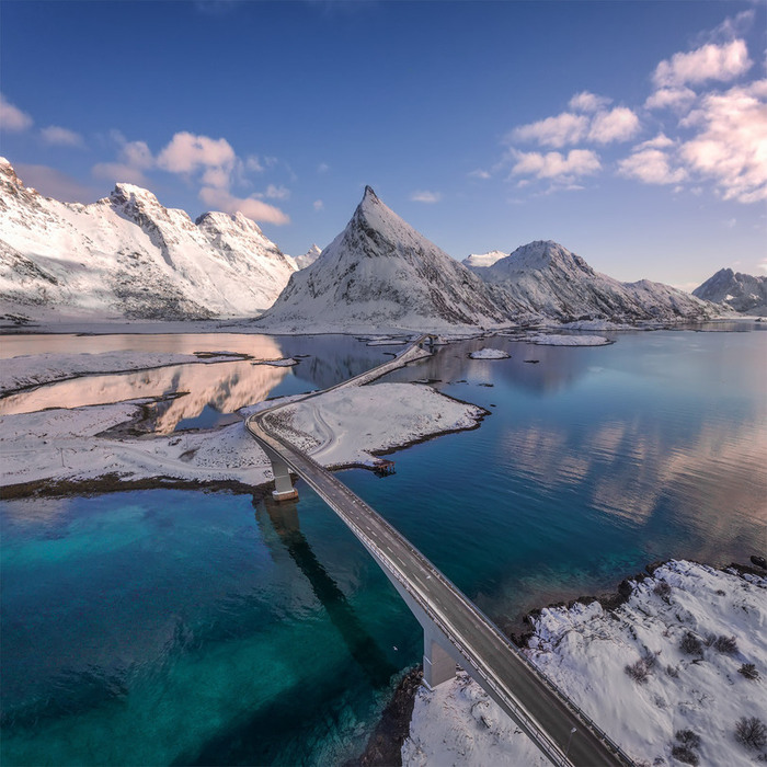 Bridges Fredwang - Norway, , Nature, Snow, The photo