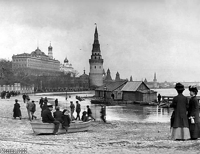 Great Moscow flood of 1908 in photographs - Moscow, Потоп, , Old, archive, Longpost