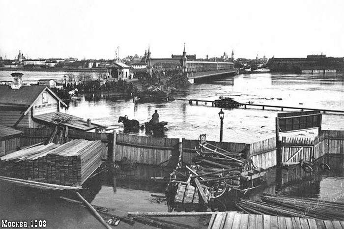 Great Moscow flood of 1908 in photographs - Moscow, Потоп, , Old, archive, Longpost