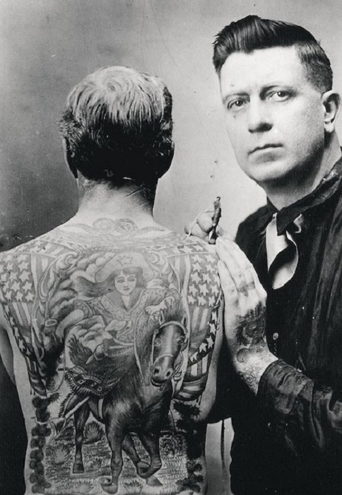 Tattoo retrospective: photos of masters and clients. - Tattoo, Retro, Old school, Longpost