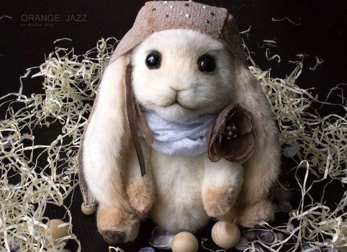 Bunny Jussi - My, Author's toy, Teddy bear, Teddy's friends, Teddy hare, Hare, Handmade, Needlework without process