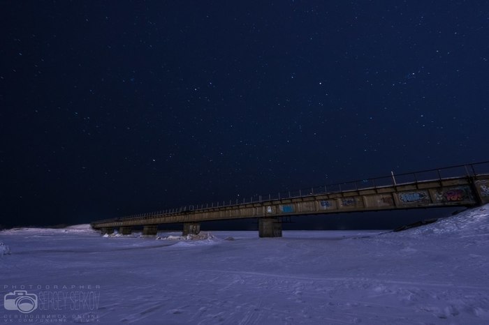 The end of the world - Winter, River, Sky, Stars, Snow, Ice, Bridge, North, Stars