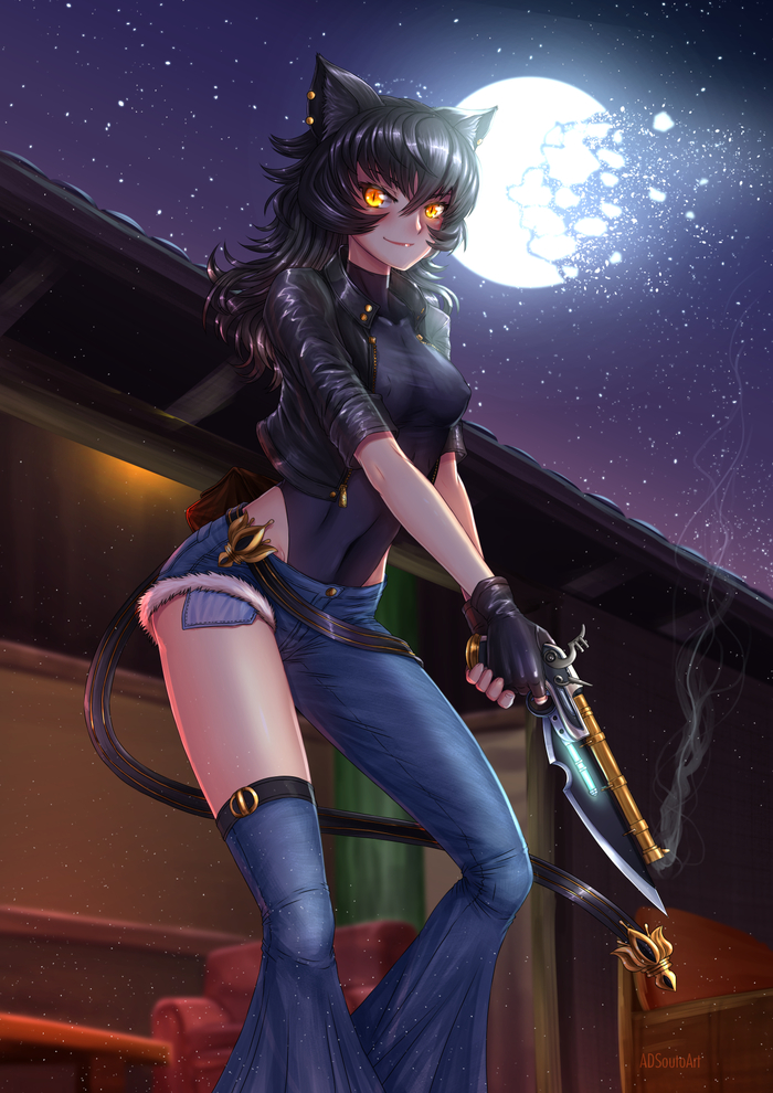 Kali Belladonna - Anime art, Anime, Not anime, RWBY, Kali Belladonna, Adsouto, Longpost