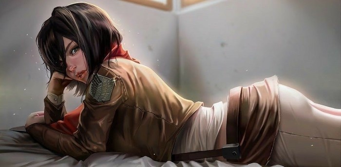 Mikasa - Art, Drawing, Mikasa Ackerman, Attack of the Titans, , Anime