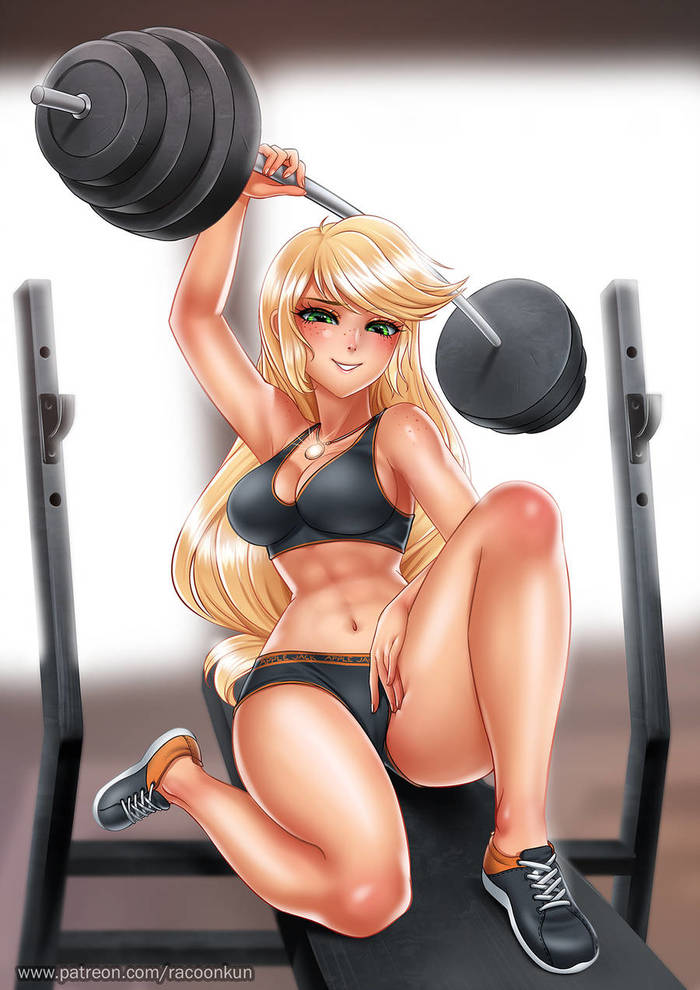 Barbell Applejack My Little Pony, Applejack, Equestria Girls, MLP Edge, Racoonkun