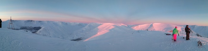 Panorama from Mount Kukisvumchorr (25th km). - My, The mountains, Khibiny, Kirovsk