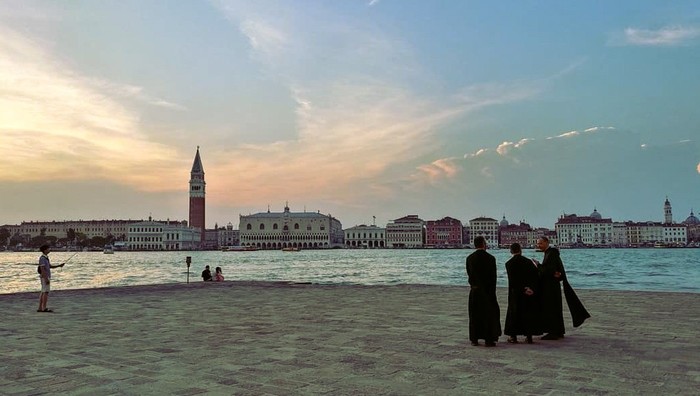 Monks. - My, The photo, Calmness, Sunset, Venice, Lagoon, Italy