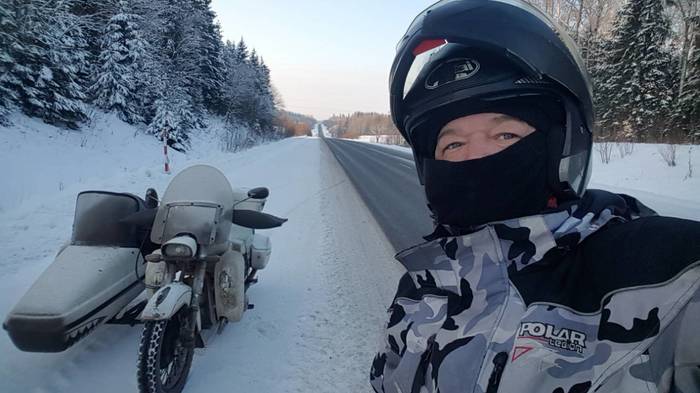 The road will be mastered by the walking one. Winter motorcycle trip! - Longpost, Travels, Motorcycles, Winter, freezing, The photo, Moto