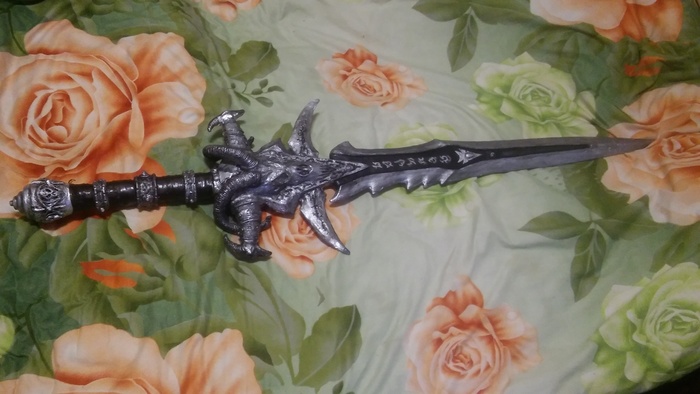 How I made Frostmourne from scrap materials - My, With your own hands, Ice Sorrow, Cosplay, Frostmourne, Wow, Sword, Needlework with process, Longpost